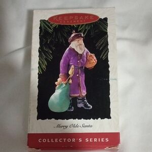 Hallmark Keepsake Merry Olde Santa Ornament - Purple and Green